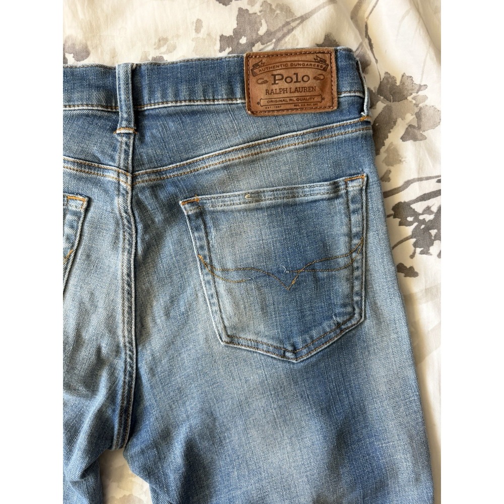Vintage Polo Ralph Lauren Tompkins High Rise Skinny Jeans Faded Distressed